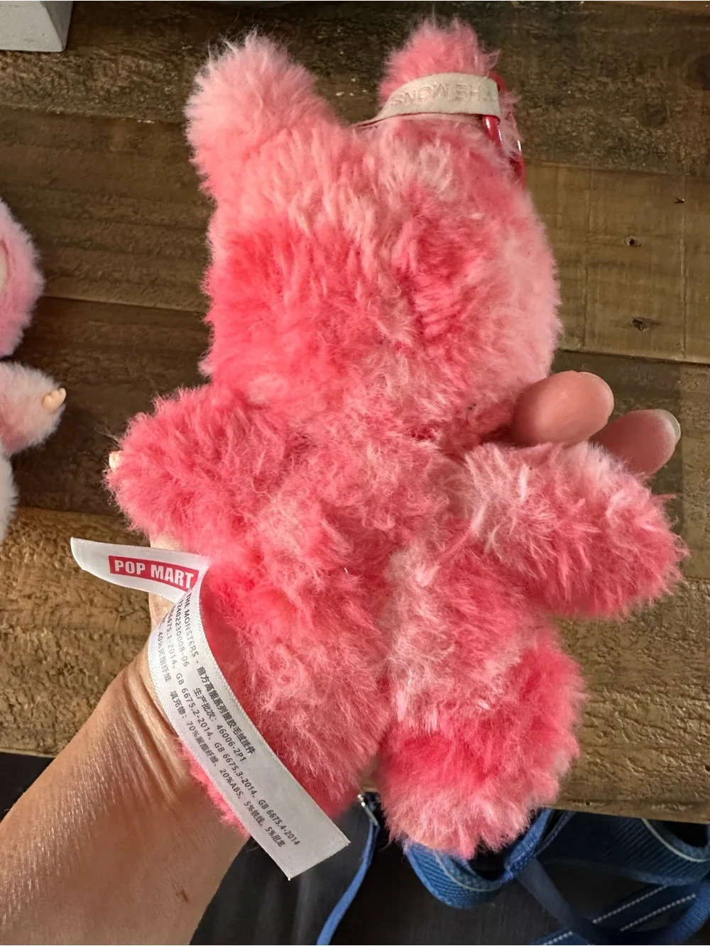 Labubu Pop Mart Pink Plush Monster Doll - Cute Furry Kids Toy